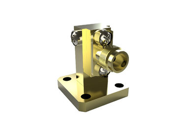 40GHz Waveguide To Coaxial Adapter WR28 K 2.92mm Brass Material Right Angle