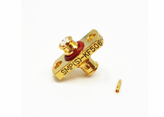 Gold Plated 2 Holes SMP RF Connector Flange Mount Connector For CXN3506 Cable