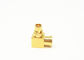 Right Angle Bulkhead MMCX Antenna Connector Male Gender With Gold Plated