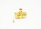 Gold Plated Male SMP RF Coaxial Connector 40GHz Frequency 2 Holes Flange Mount