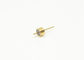 Gold Plated Hermetically Sealed Connectors Glass To Metal Single Pin For Transmit Microwave Signals