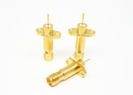 SMA Female 2 Hole Flange Mount With Long Microstrip Pin Connector