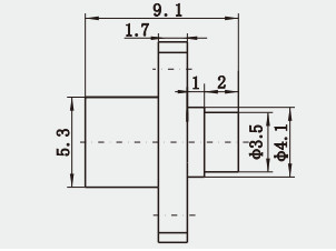 ASMP Male Flange Mount Gold Plated RF Connector for 2#Semi-flexible/2#Semi-rigid Cable