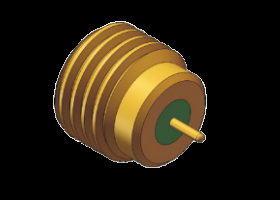 50Ω Hermetically Sealed SMPM Male Bulkhead RF Coaxial Connector 0.3MHz-40GHz 170V
