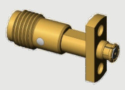 2 छेद फ्लैंज माउंट SMA महिला/जैक से एसएमपी महिला/जैक एडाप्टर 18GHz तक