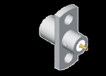 स्टेनलेस स्टील एसएमपी पुरुष आधा डिटेंट पैनल माउंट एसएमपी प्लग 2 होल फ्लैंज माउंट सीमित डिटेंट आवृत्ति 18GHz तक