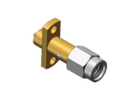 स्क्रू 10-36UNS-2 SSMA RF फ्लैंज माउंट RF कोएक्सियल कनेक्टर गोल्ड प्लेटिंग हाउसिंग संचार प्रणालियों के लिए डिज़ाइन किया गया