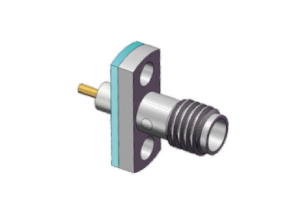 कठोर वातावरण के लिए सीलिंग रिंग के साथ पनरोक स्टेनलेस स्टील फ्लैंज माउंट SSMA आरएफ कनेक्टर 18GHz