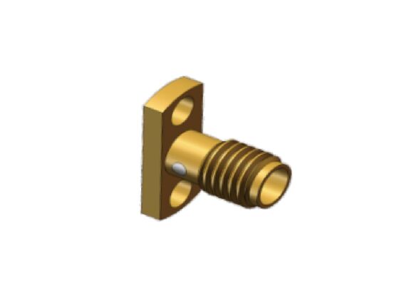 ब्रास गोल्ड फिनिश जैक मिनी एसएमए पैनल माउंट एसएसएमए आरएफ कनेक्टर्स 18GHz 50ohm