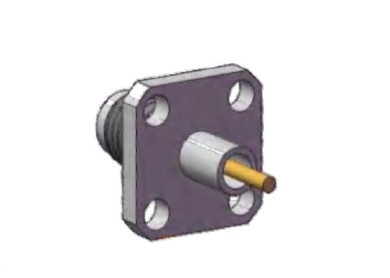 40GHz 2.92mm आरएफ कनेक्टर महिला चार छेद फ्लैंज पैनल माउंट मिलान पिन व्यास 0.051 इंच ((1.3mm) फ्लैंज छेद अंतर 0.339 इंच (8.6mm)
