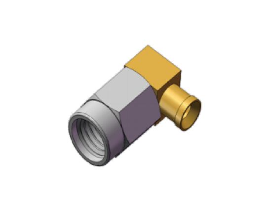 50Ω राइट एंगल 18GHz एसएसएमए पुरुष मिनी एसएमए आरएफ समाक्षीय कनेक्टर केबल.086 केबल, आरजी405 के लिए संभोग