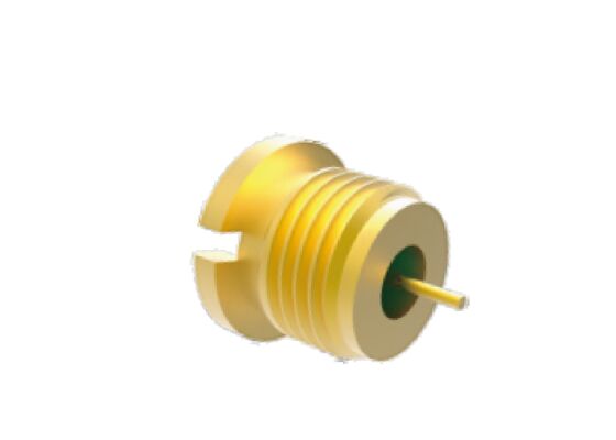 50Ω 40GHz हर्मेटिकली सील एसएमपी पुरुष प्लग बुलचेड कनेक्टर एयरोस्पेस आरएफ कनेक्टर कम सम्मिलन हानि के साथ