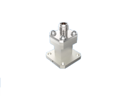 WR28 BJ320 एंड लॉन्च वेवगाइड टू 2.92mm K टाइप कोएक्सियल एडाप्टर 26.4GHz-38GHz Ka बैंड एयरोस्पेस ग्रेड RF वेवगाइड कोएक्स ट्रांज़िशन कनेक्टर