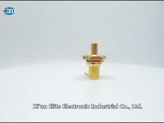 उच्च विश्वसनीय महिला बुलचेड आरएफ एसएमए केबल कनेक्टर 086 केबल के लिए सोने से चढ़ाया