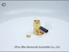 50 ओम SMA पुरुष दाएं कोण आरएफ समाक्षीय कनेक्टर SMA केबल